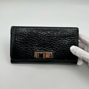Burberry Patent Embossed Leather Wallet